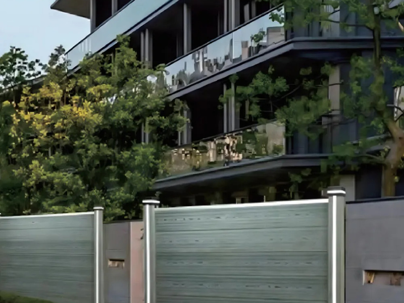 WPC Fence with Solar Lights